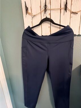 Ideology Blue Performance Leggings with Logo NWOT never worn
